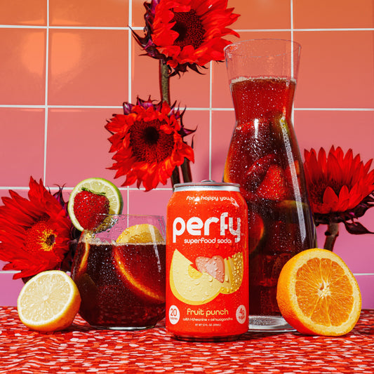 Red Sangria made with Perfy Fruit Punch