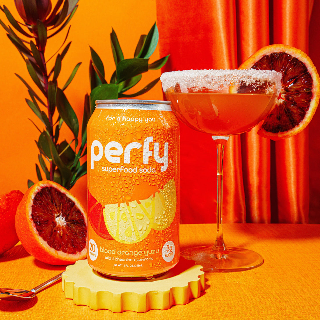 Blood Orange Yuzu Cosmo made with Perfy Blood Orange Yuzu