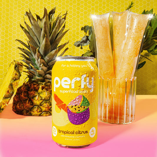 Boozy Ice Pops made with Perfy Tropical Citrus