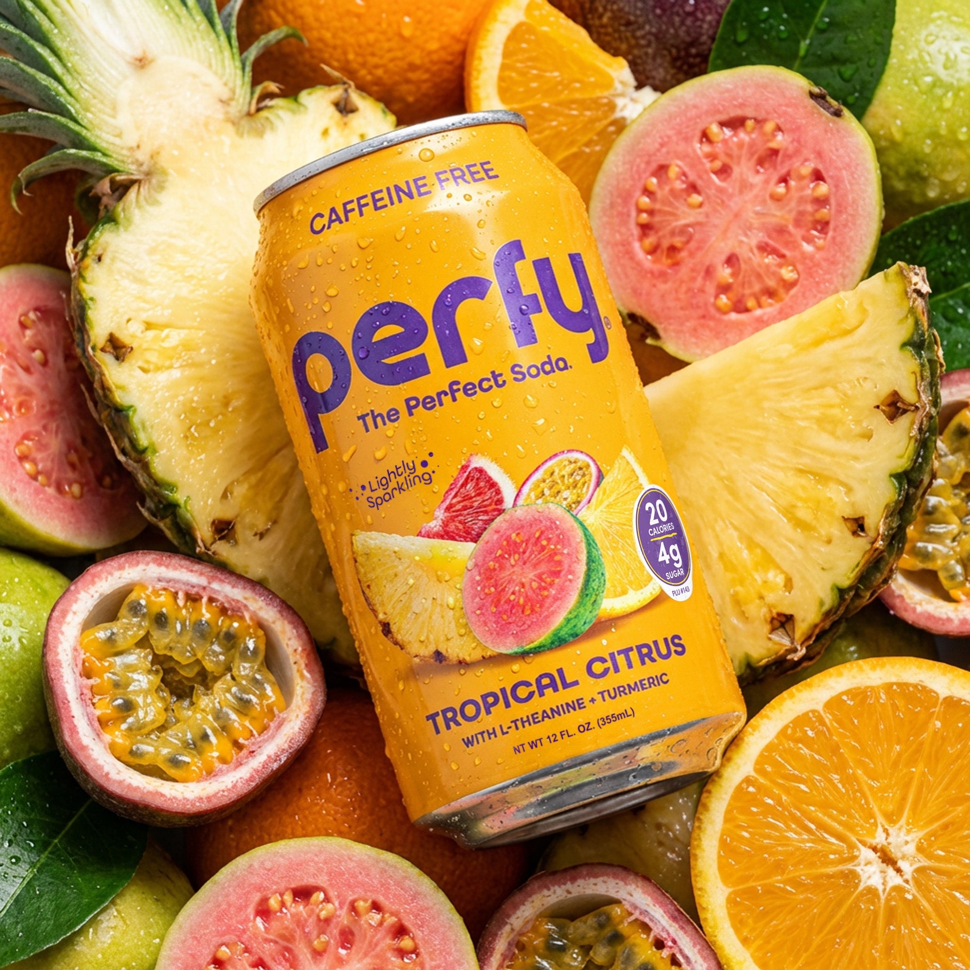 Tropical Citrus (12 Cans) | GLP-1 Friendly, Low Sugar Soda – Perfy